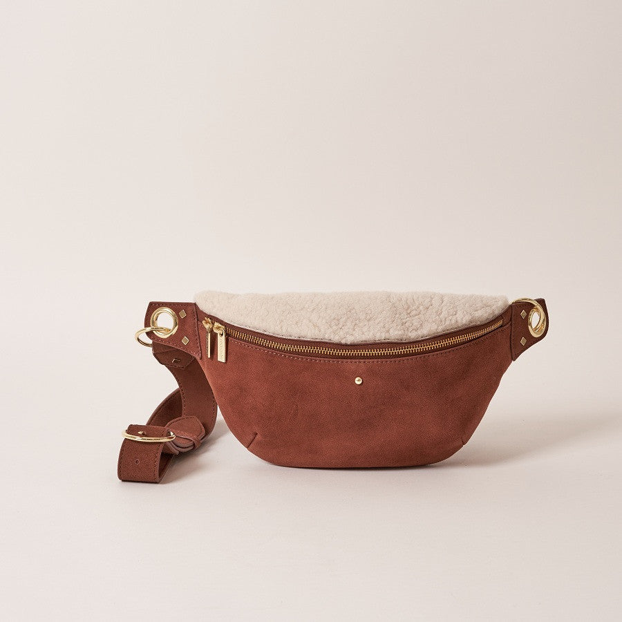 Sacoche Banane Nicole Sherpa cognac — Maradji , Lyon