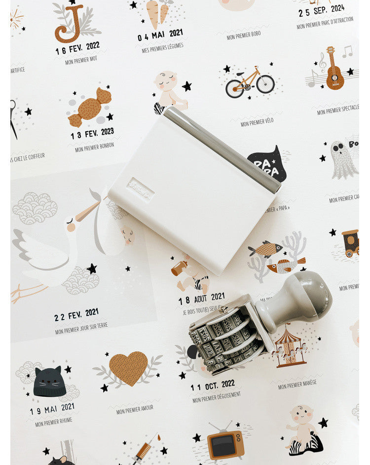 Kit affiche à dater - Mes premières fois version Papa solo ou couple de papas — Les petites dates , Lyon