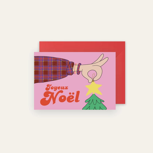 Carte Main Joyeux Noël