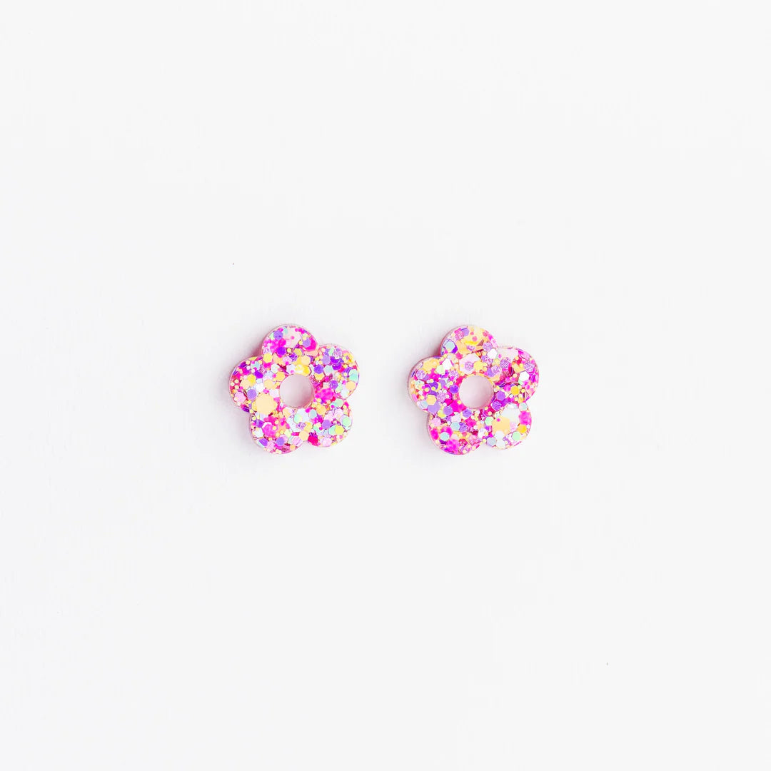 Mini créoles fleurs - Barbiecore — Les nicolettes , Lyon