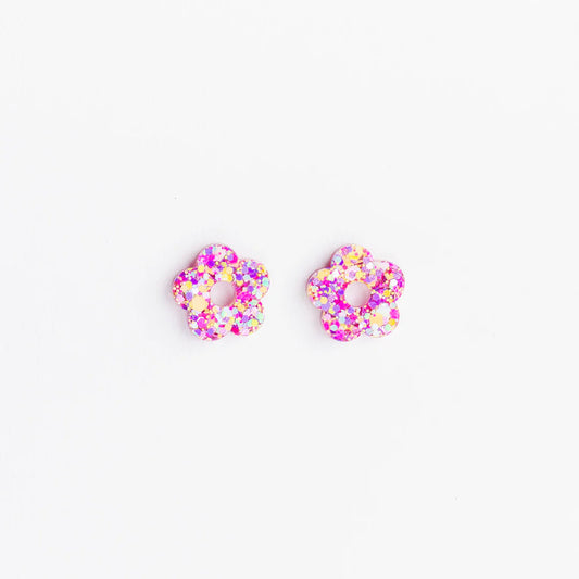 Mini créoles fleurs - Barbiecore — Les nicolettes , Lyon