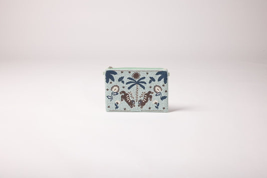 Pochette Ava - Perles bleu orage