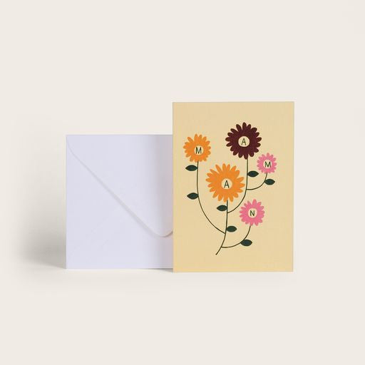 Carte avec des fleurs "Maman" — Season Paper , Lyon
