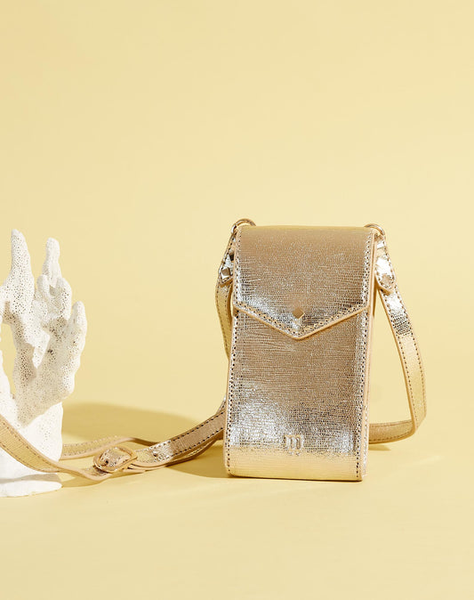 Pochette smartphone Sheila - doré