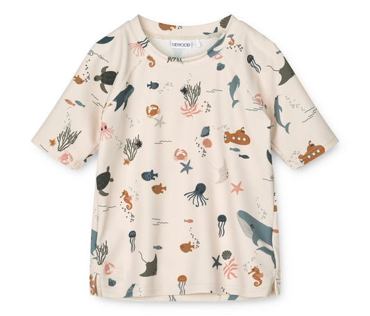 Tee-shirt de bain anti-UV Sea creature/Sandy - 3mois