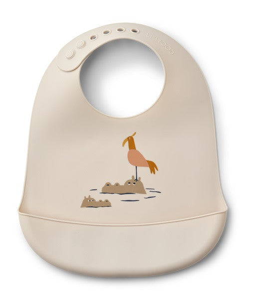 Bavoir en silicone - All together sandy hippo