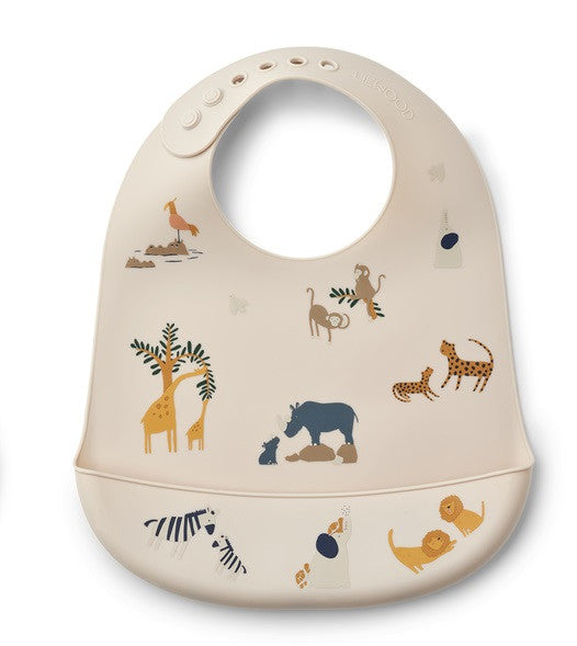 Bavoir en silicone - All together sandy multi