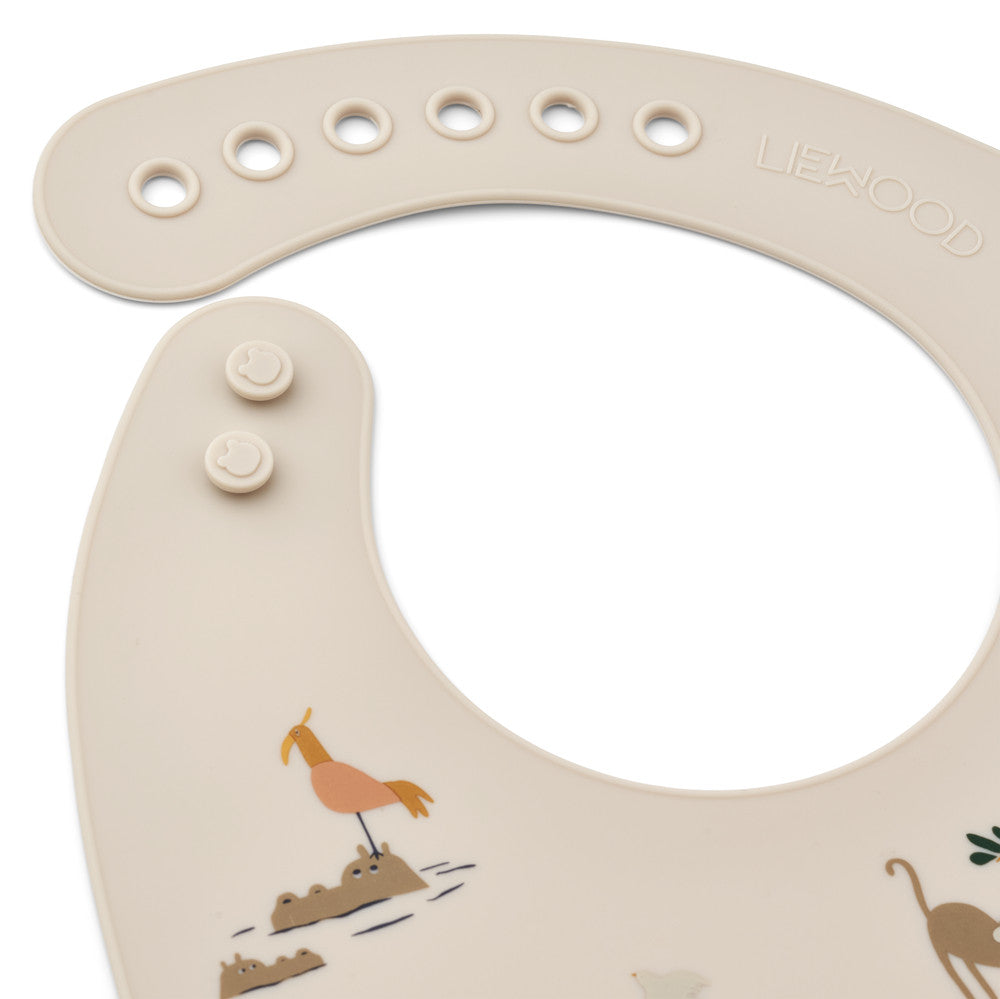 Bavoir en silicone - All together sandy multi