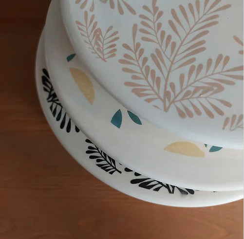 Dessous de plat sérigraphié - feuillage nude