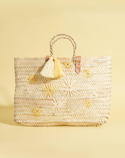 Panier Allao - Marguerites citron