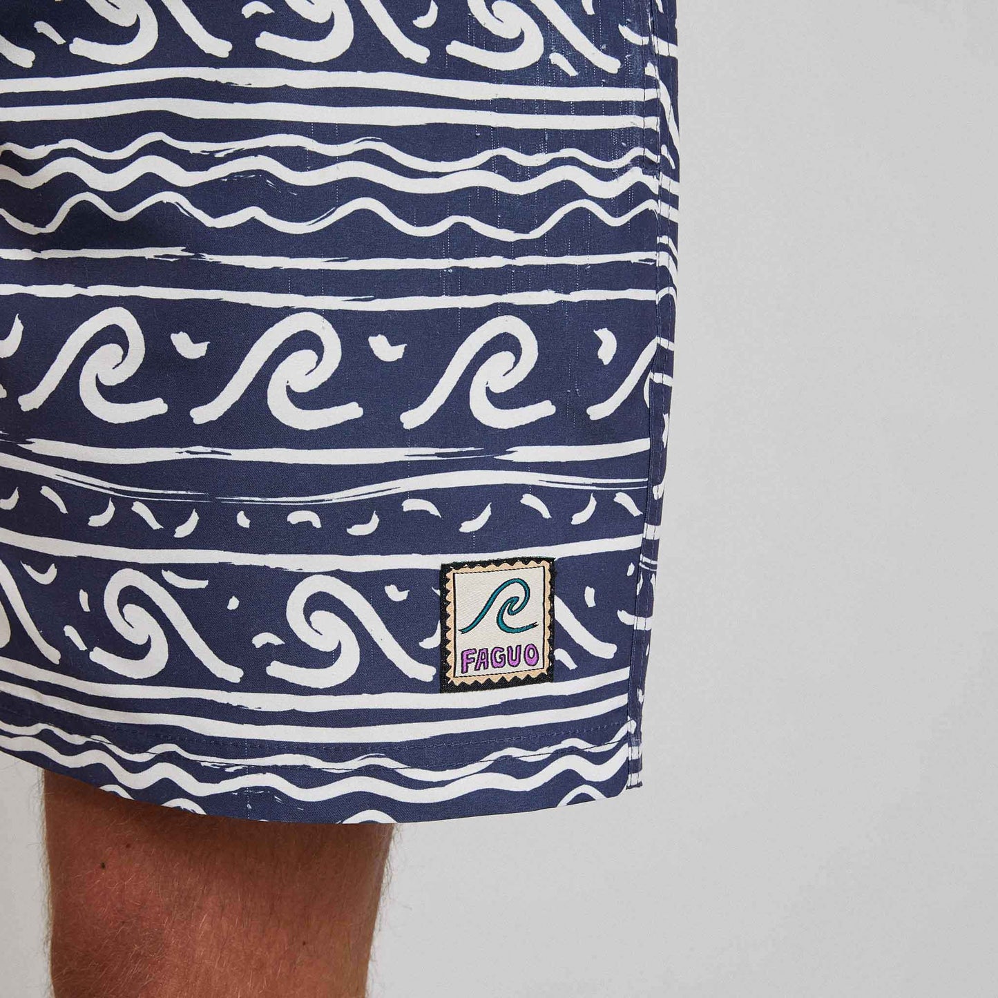 Short de bain Navy motifs blanc - Taille XL — Faguo , Lyon