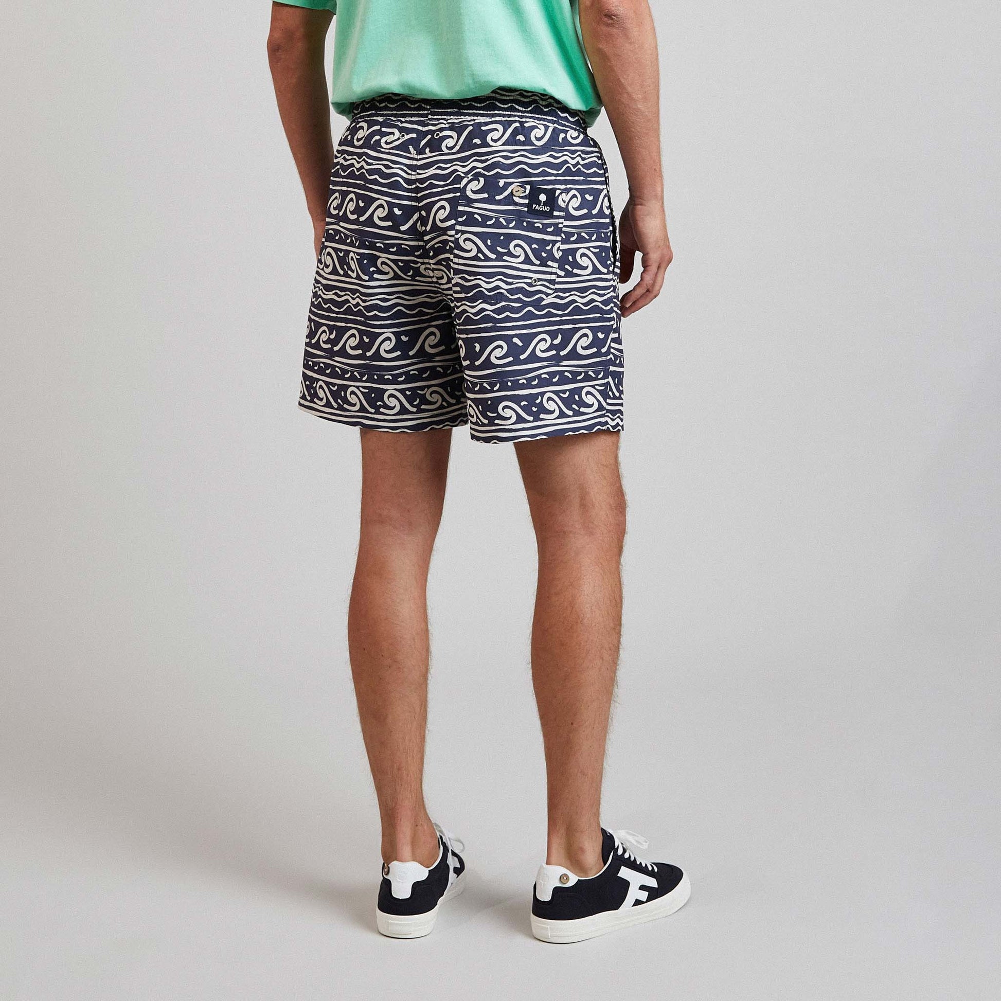 Short de bain Navy motifs blanc - Taille XL — Faguo , Lyon