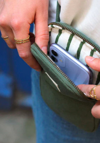 Pochette pour téléphone Bill - olive
