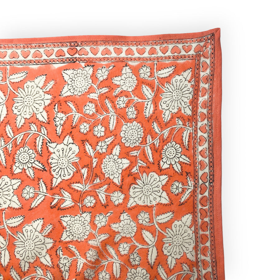 Big foulard Latika Coeurs - Papaye