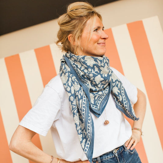 Big foulard Coeurs - Horizon — Apaches collections , Lyon