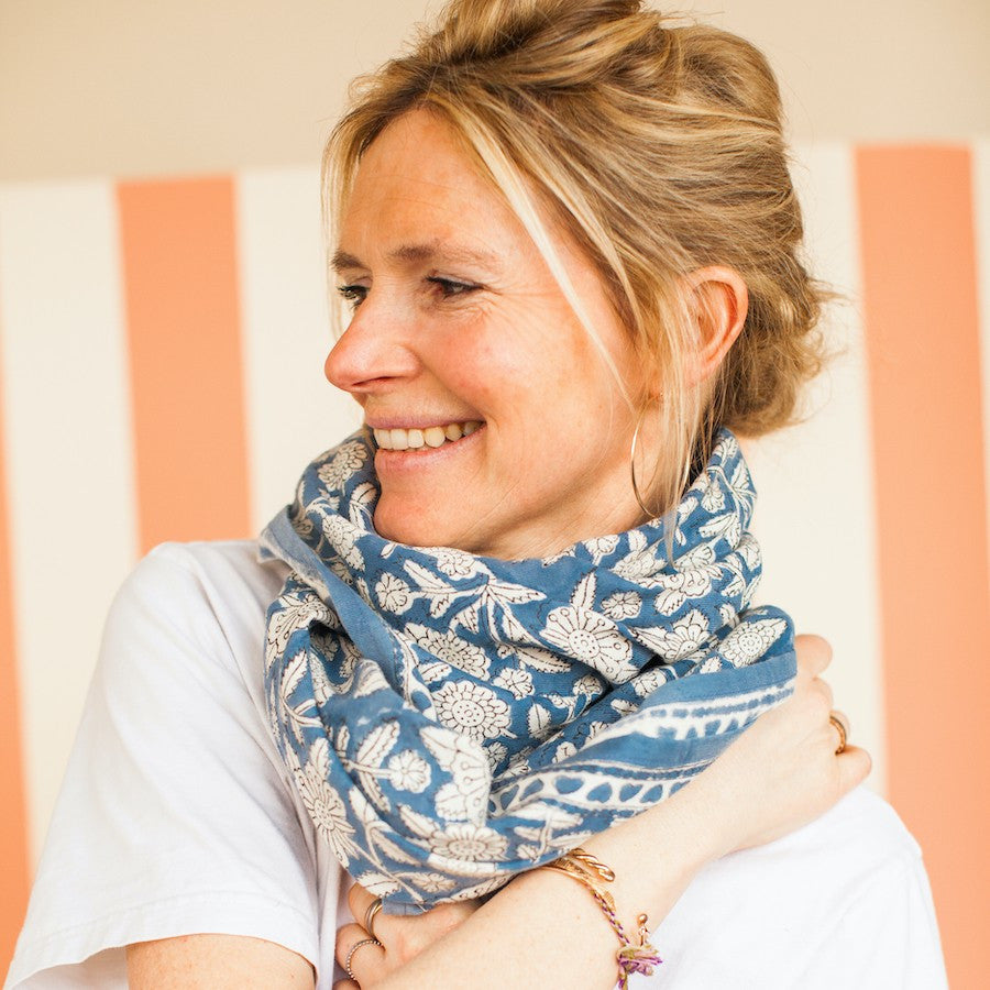 Big foulard Coeurs - Horizon — Apaches collections , Lyon