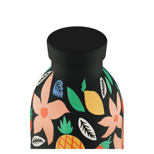 Gourde isotherme 500mL - Tropical noir