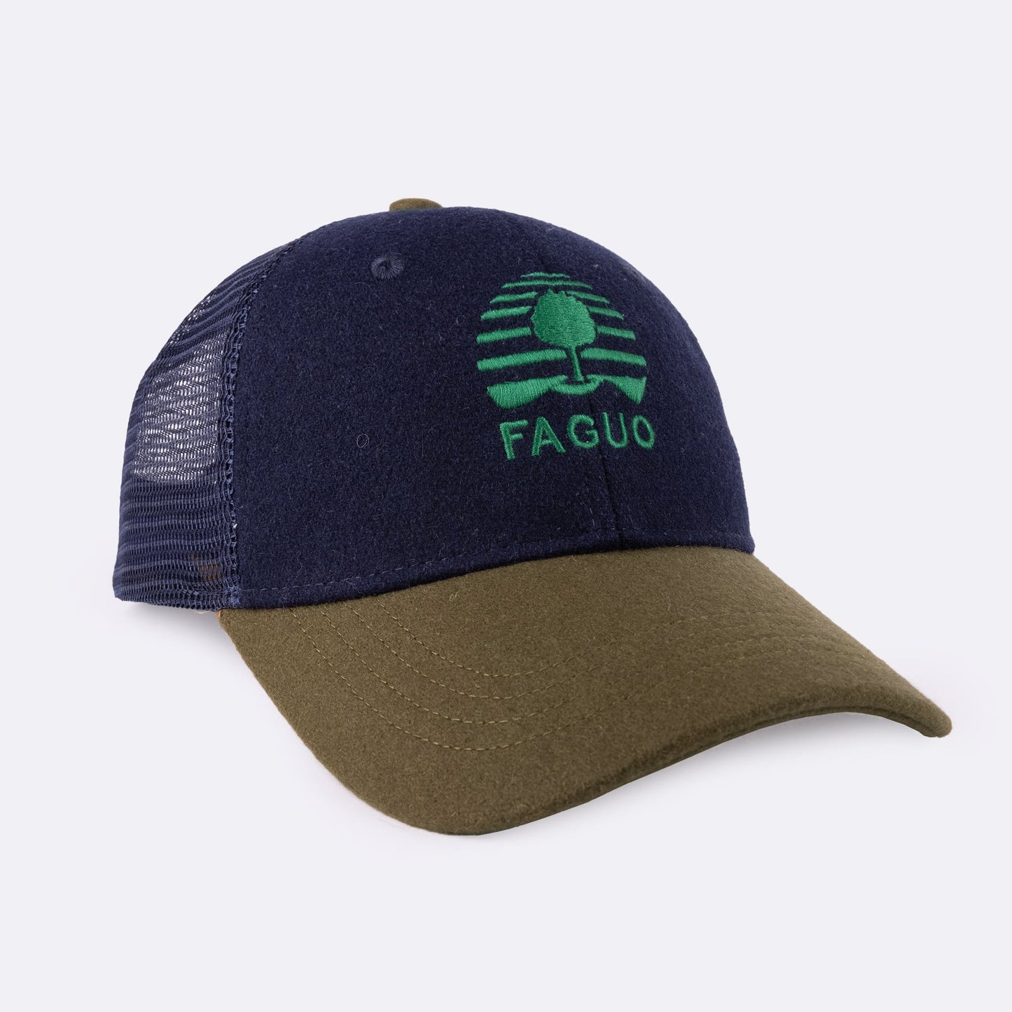 Casquette laine choco/navy — Faguo , Lyon