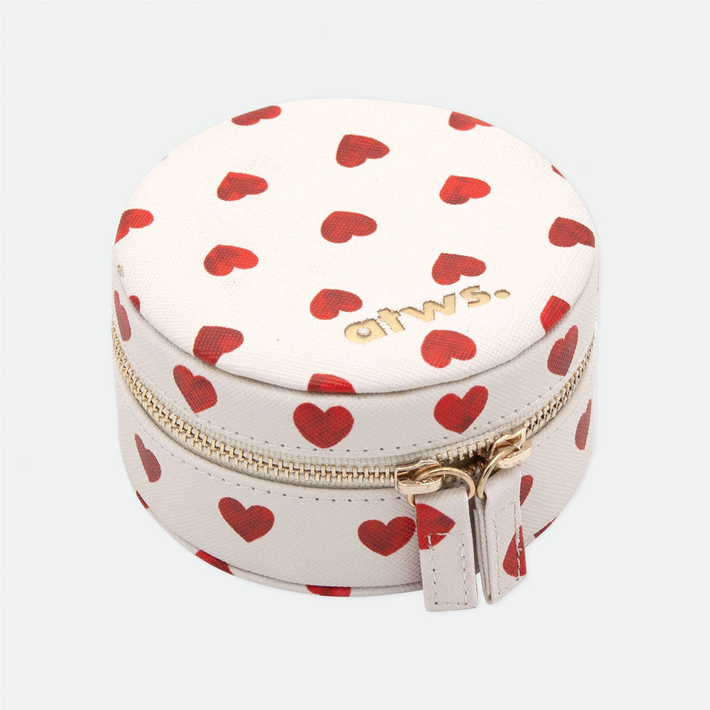 Boite à bijoux de voyage Red hearts
