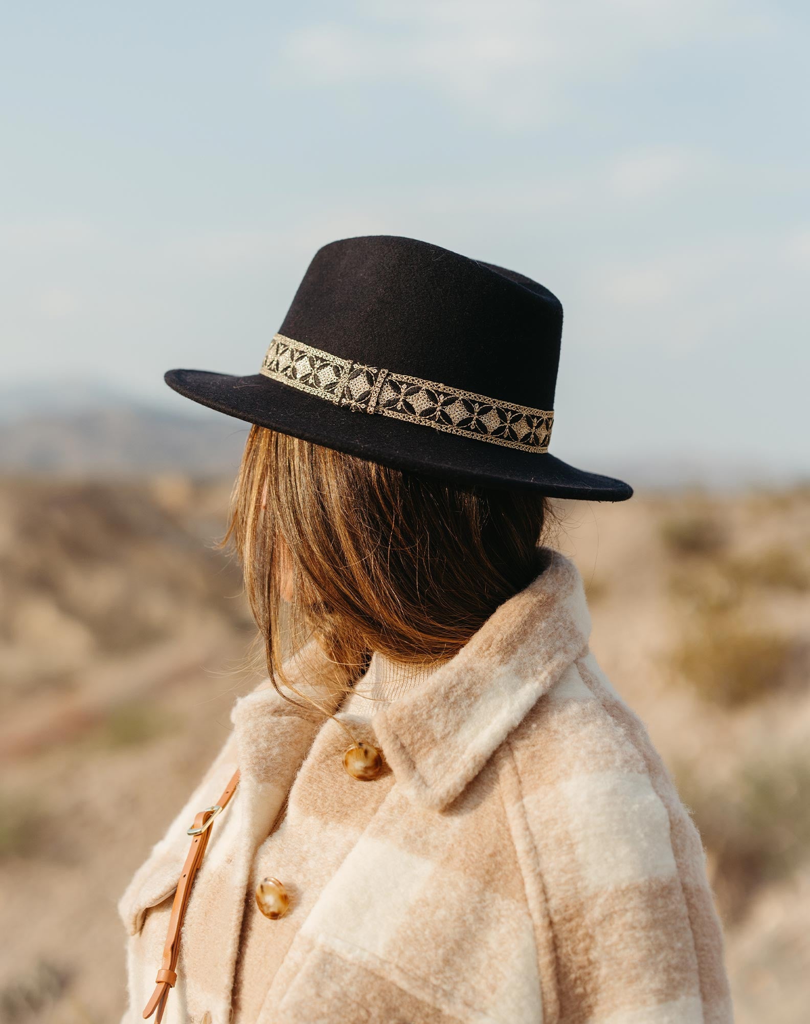 Chapeau Jim Navy géométrique - L