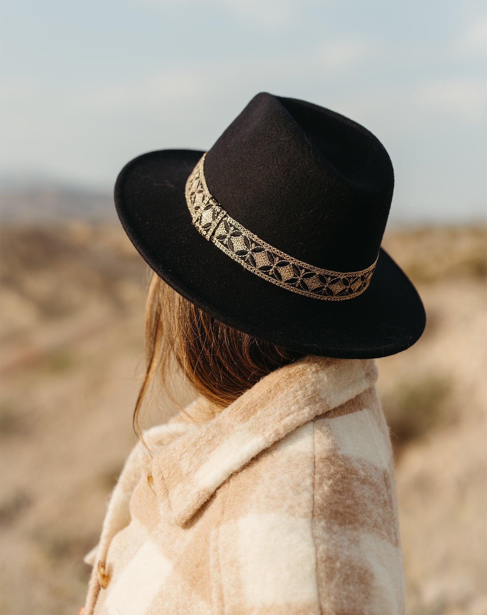 Chapeau Jim Navy géométrique - L