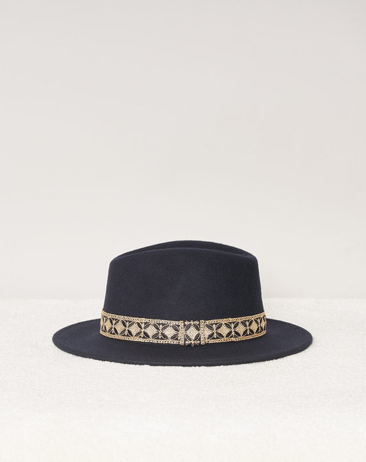 Chapeau Jim Navy géométrique - M
