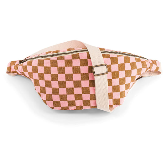 Sac banane damier - Strawberry/caramel