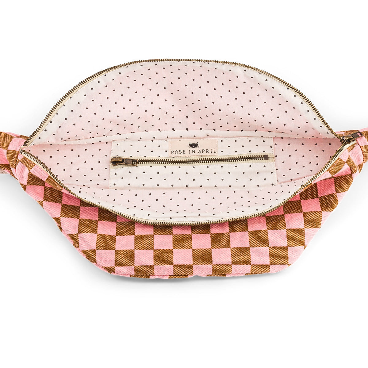 Sac banane damier - Strawberry/caramel
