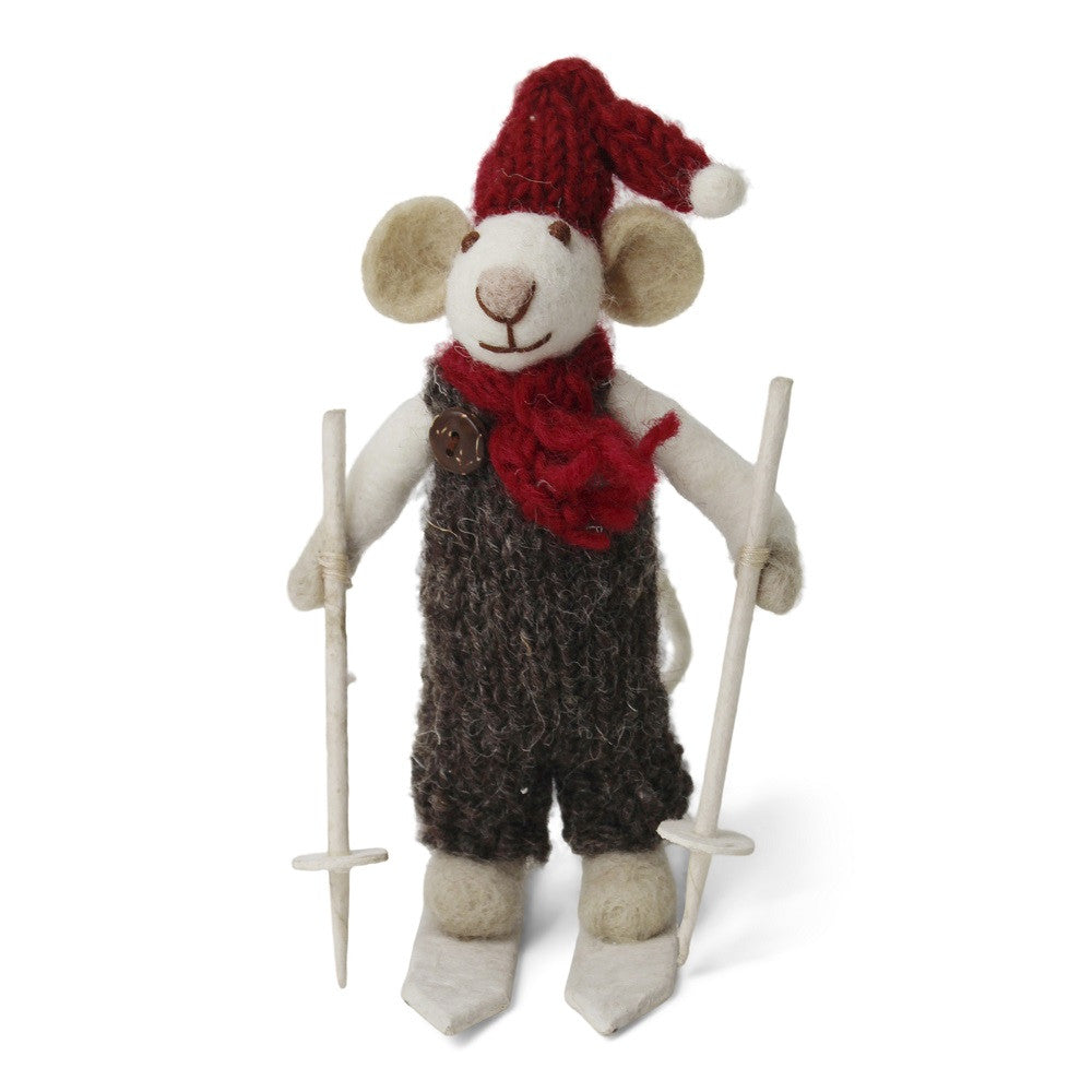 Petite souris blanche sur ses skis - boy — En Gry & Sif , Lyon