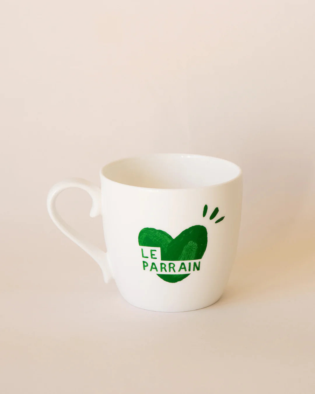 Mug coeur Le parrain - Vert sapin — Émoi émoi , Lyon