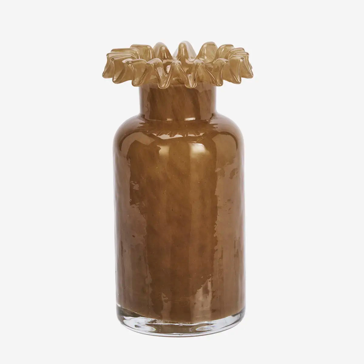 Vase collerette en verre - Caramel — Madam Stoltz , Lyon