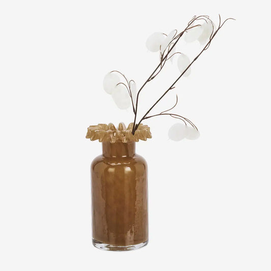 Vase collerette en verre - Caramel — Madam Stoltz , Lyon