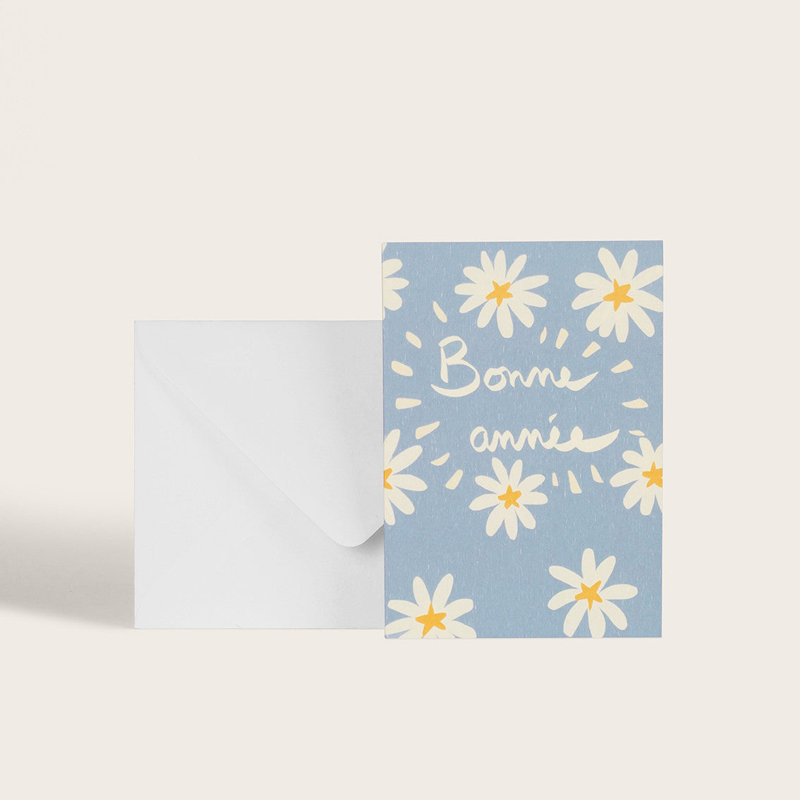 Carte happy daisies Bonne année""