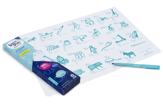 Set pédagogique en silicone + 3 feutres - Abécédaire