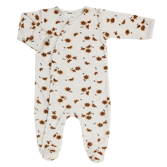 Combi avec pieds Velours Star Anise 6 mois
