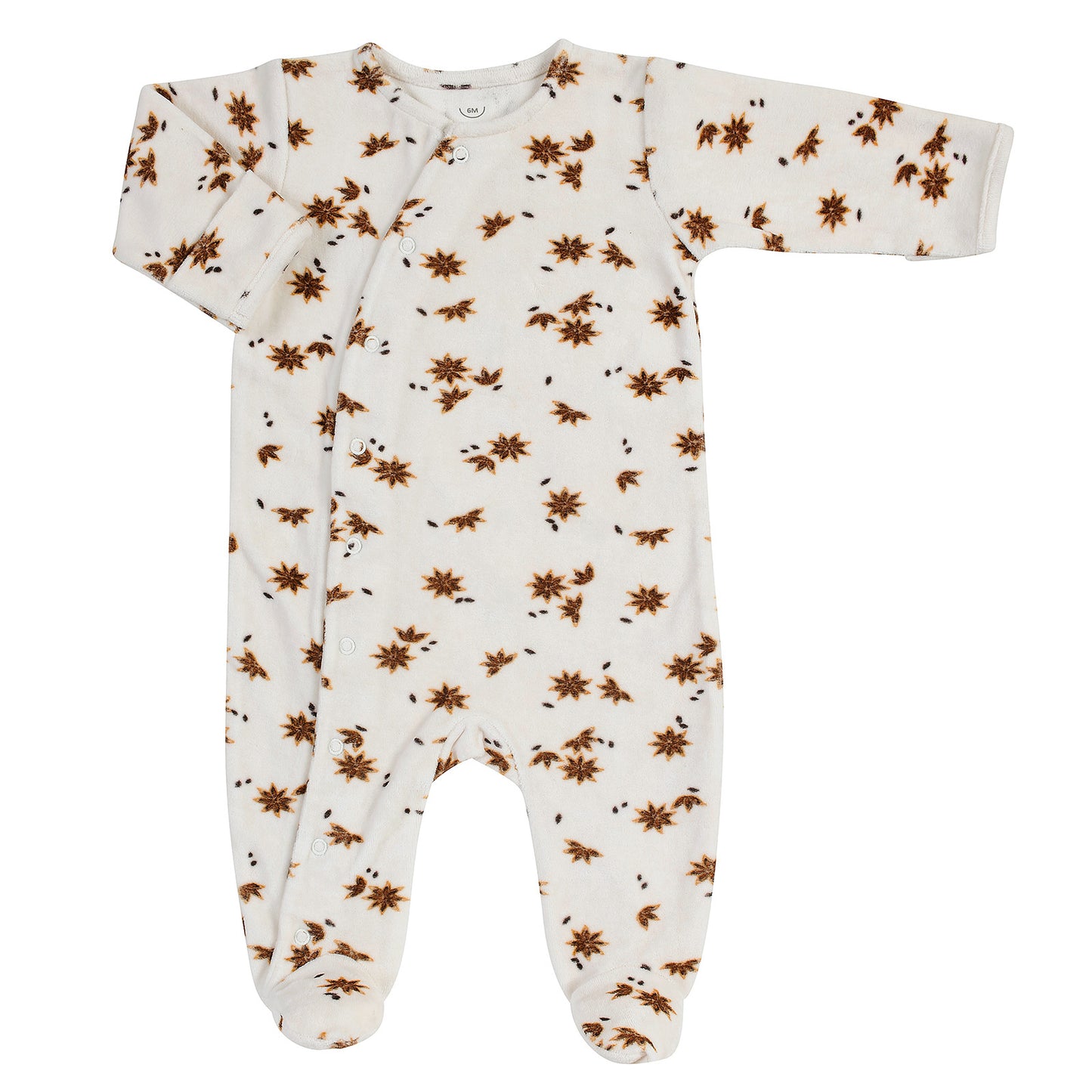 Combi avec pieds Velours Star Anise Naissance