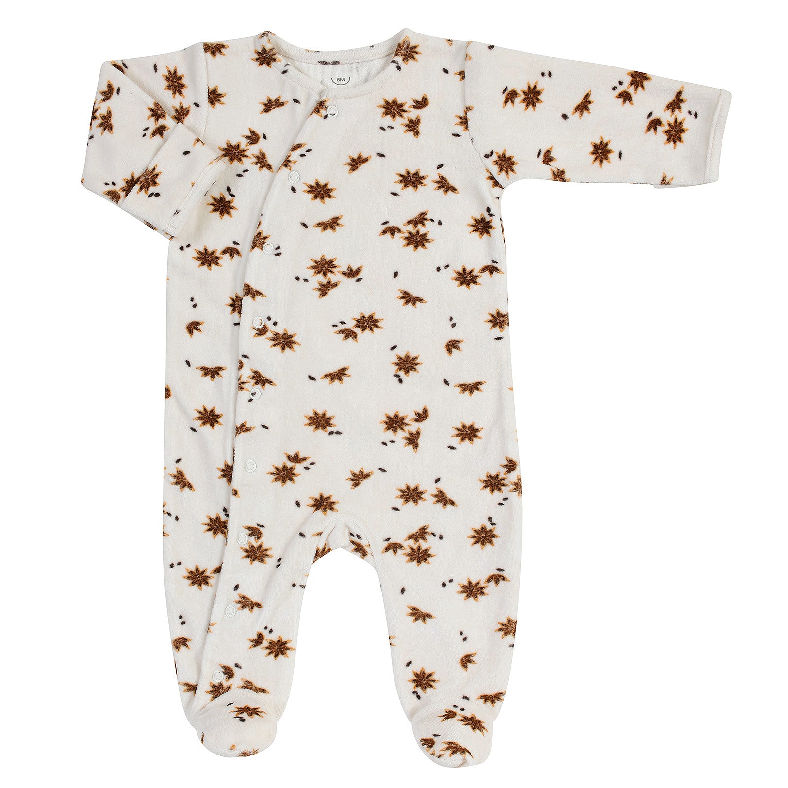 Combi avec pieds Velours Star Anise Naissance