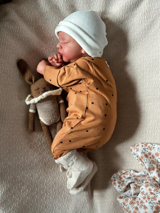 Bonnet de naissance velours - cream — Bonjour Little , Lyon