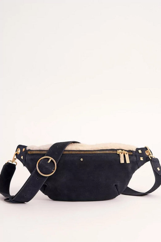 Sac banane Nicole Sherpa - Marine