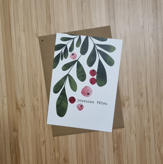 Carte de Noël - Gui