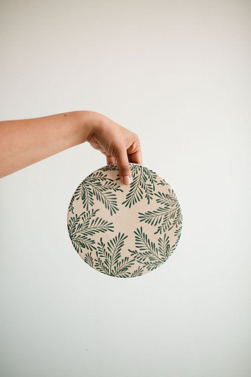 Dessous de plat sérigraphié - Feuillage vert