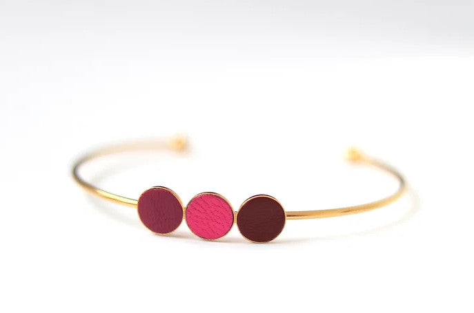 Bracelet/jonc Trio Bordeaux/Fuchsia/Framboise
