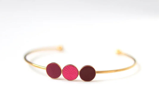 Bracelet/jonc Trio Bordeaux/Fuchsia/Framboise