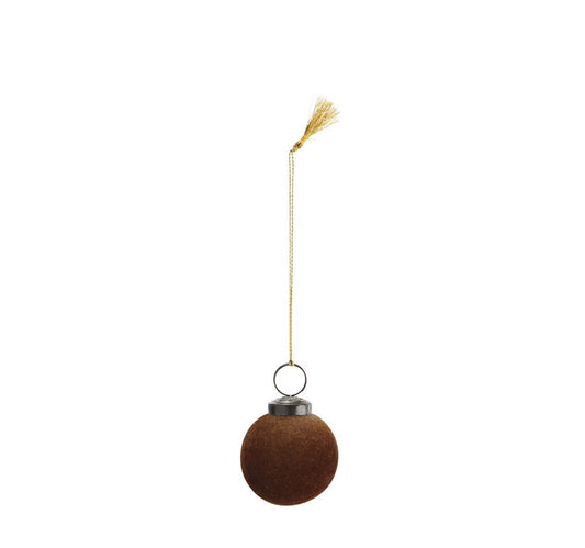 Boule de Noël en velours brown