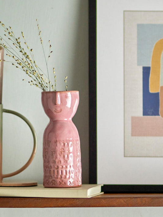Vase personnage haut - embla rose