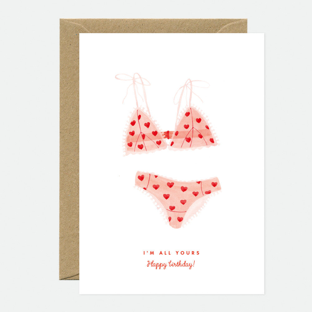 Carte Happy birthday sexy underwear