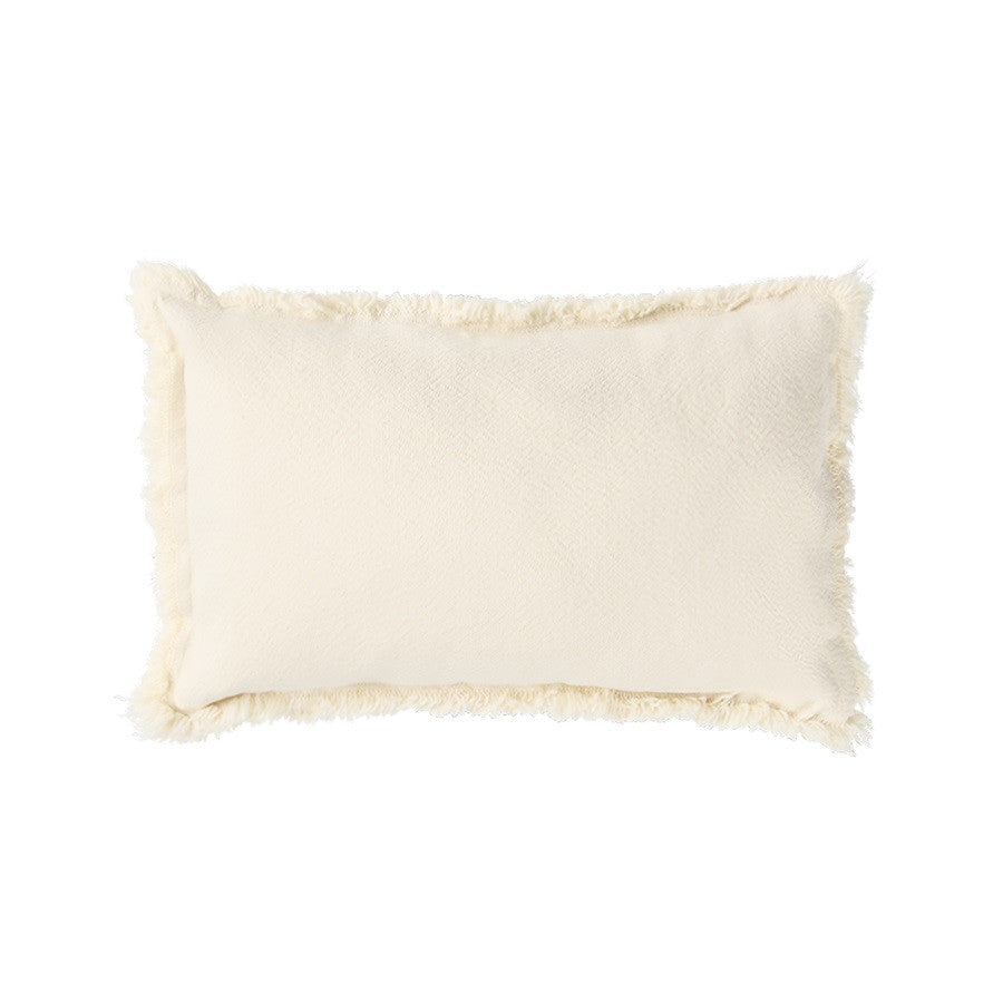 Coussin à franges 45x30 - Natural