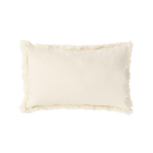 Coussin à franges 45x30 - Natural