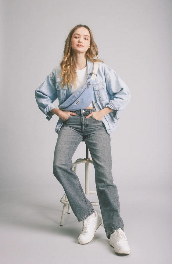Sac banane Olivia - Denim bleu