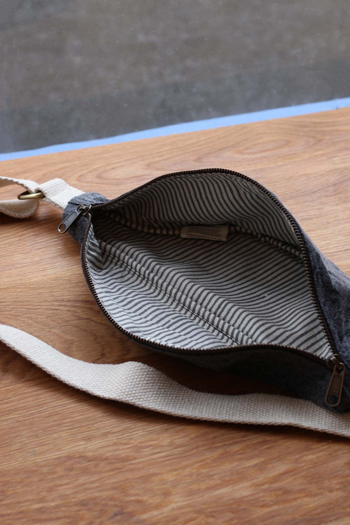 Sac banane Olivia - Denim gris